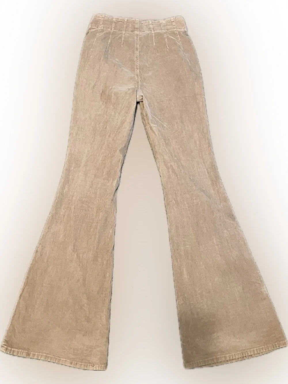We the Free Mineral Wash Beige Wide-Leg Corduroy Jeans size 29